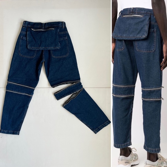 Youths In Balaclava Zip Jeans ,US 28R ,28 Inseam, Non-stretch, Detachable Length - Picture 3 of 14